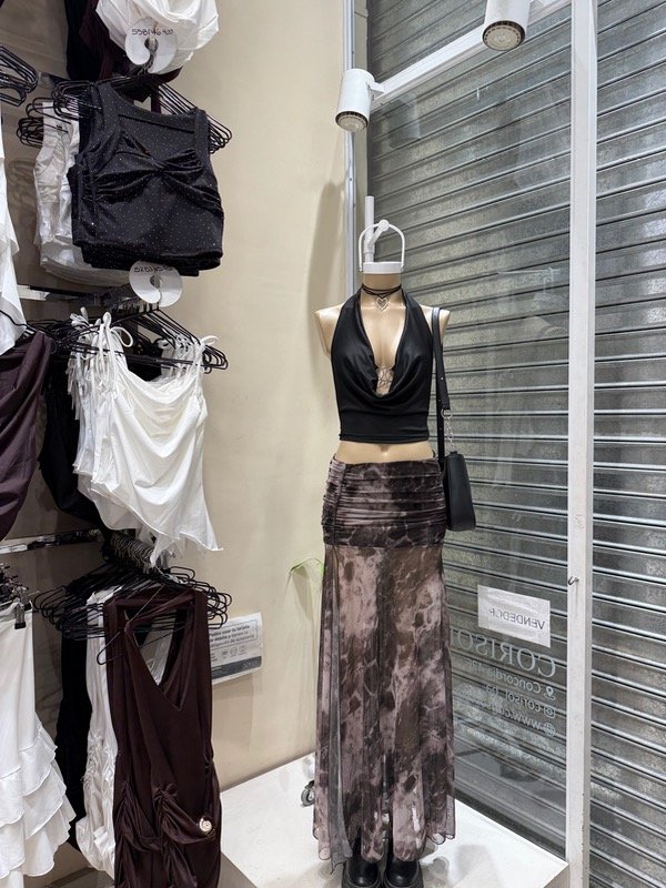 Producto - [4931] Pollera larga c/tajo tul sublimado