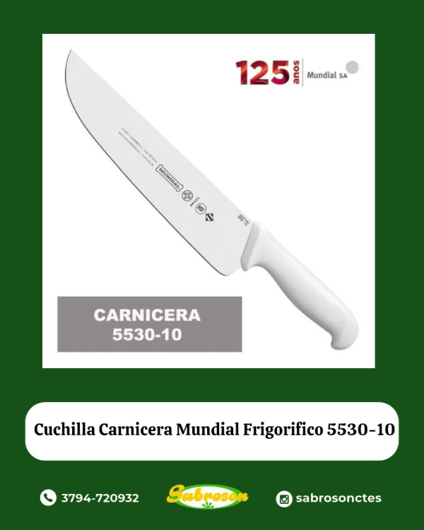 Producto - Cuchilla Carnicera Mundial Frigorifico 5530-10 Color Blanco - 2