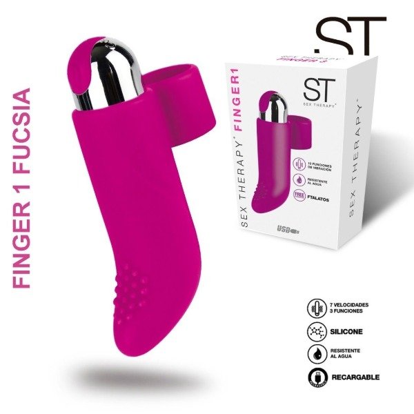 Producto - Bala vibradora para dedo Finger vibe recargable - 20026 FUCSIA