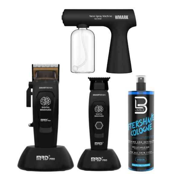 Producto - MRD CLIPPER HC-90-4 + TRIMMER GMT-90-4 + AFTER SHAVE LEVEL 3 + NANO SPRAY WMARK