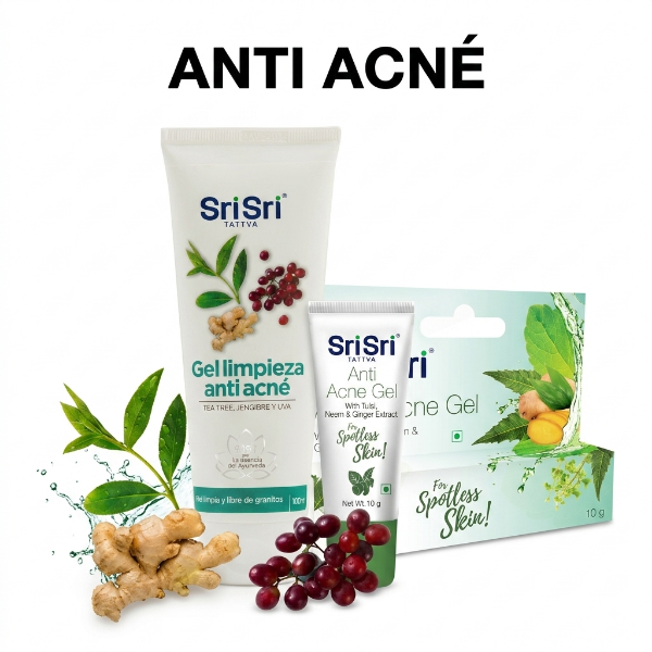 Producto - Combo Facial Anti Acné Sri Sri Vegano Sin Gluten