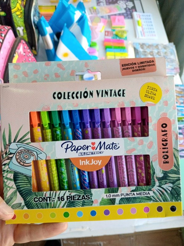 Producto - Bolígrafos de Colores Vintage - Pack x 16 - Paper Mate kilométrico - 1