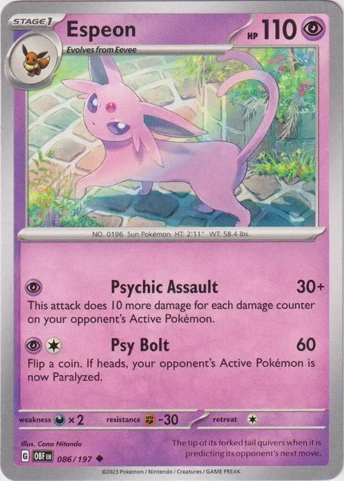 Producto - Espeon - 086/197 - Obsidian Flames