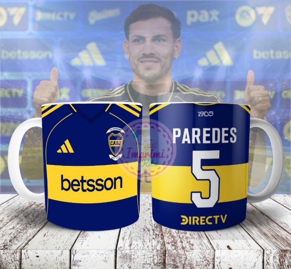 Producto - Plantillas Tazas Paredes Boca Juniors sublimar Taza Camiseta 2025 Diseños #t532