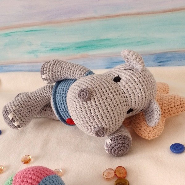 Producto - Momo Hipopótamo Amigurumi