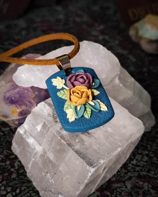 Producto - Cuadrito Floral Vintage - Celest