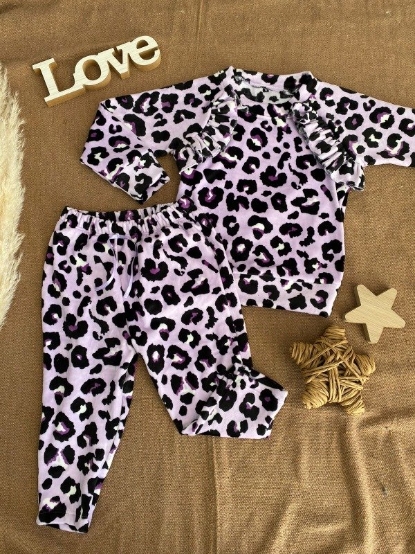 Producto - Conjunto plush Print Lila-  COD 379