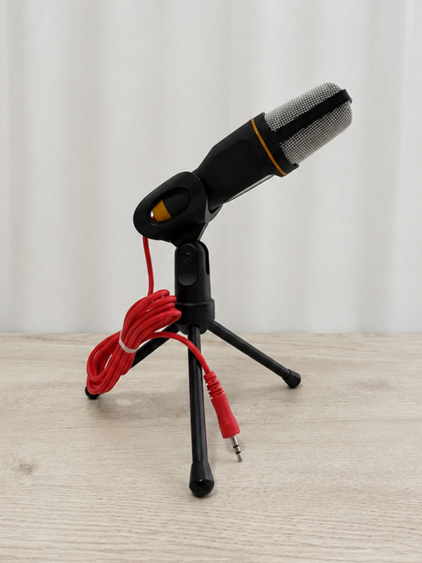 Producto - MICRÓFONO CON TRÍPODE PARA PC O CELULAR - CON CABLE 3.5MM