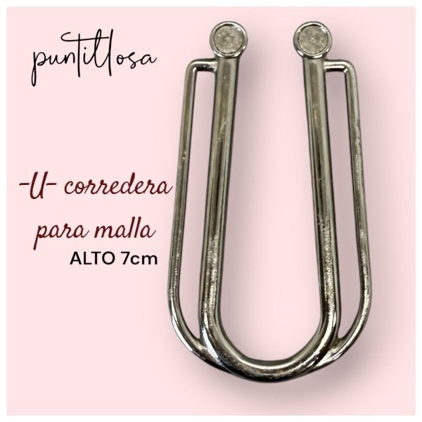 Producto - U para malla con corredera 7cm alto - unidad