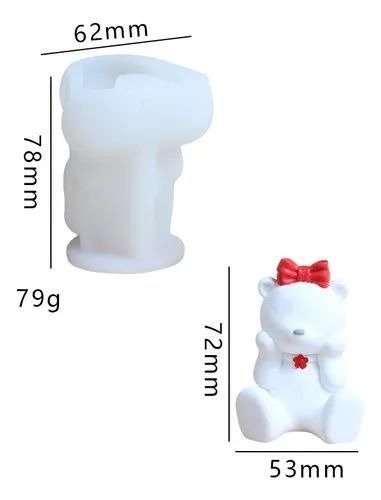Producto - Molde osita con moño - 3