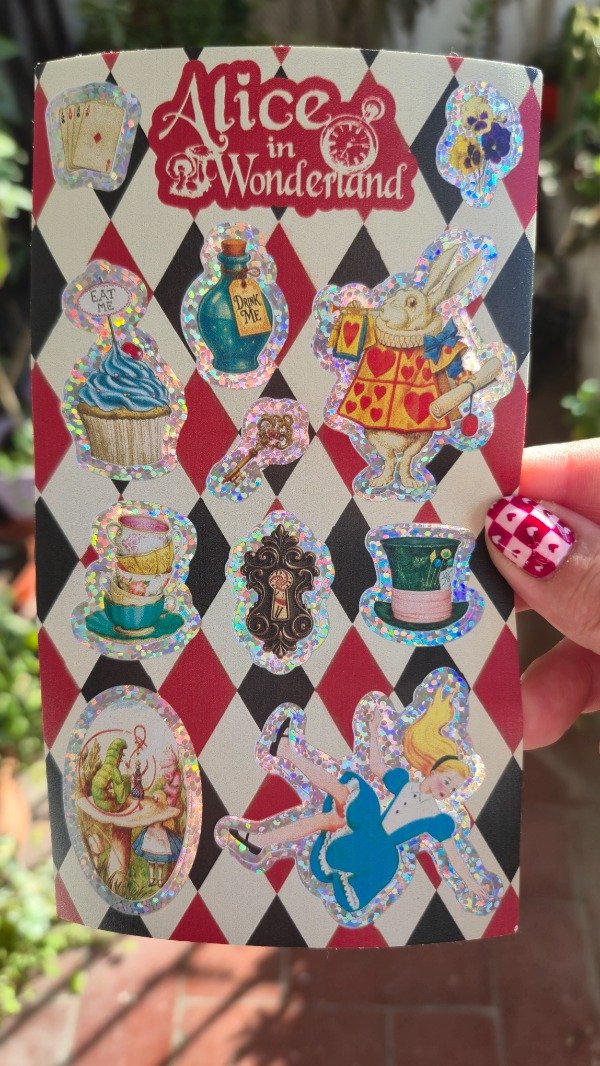 Producto - Plancha de Stickers Alice in Wonderland