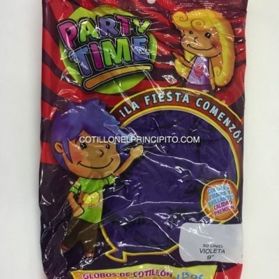 Producto - Globo Liso 9" Violeta x50 Unidades Party Time