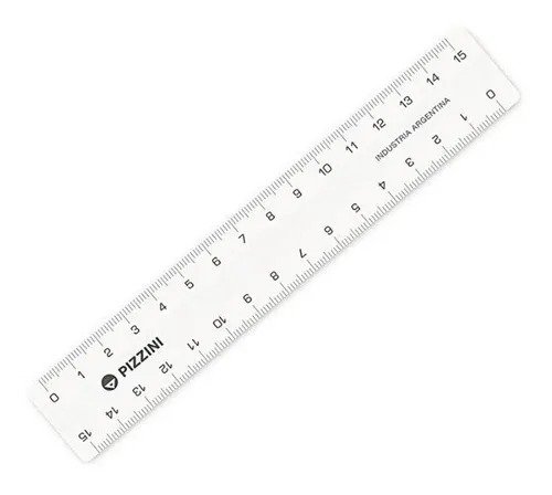 Producto - REGLA PIZZINI 15cm Escolar CRISTAL