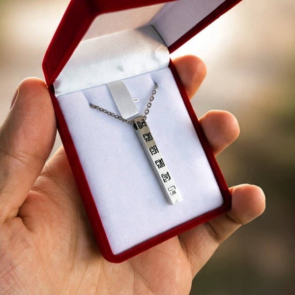 Producto - Dije Barra Poneglyph Personalizado - Acero Inoxidable - 5