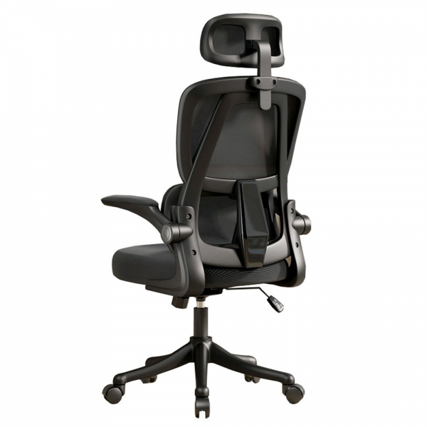Producto - Silla oficina -apoyabrazos plasticos -5 ruedas -respaldo alto y asiento de malla - 1