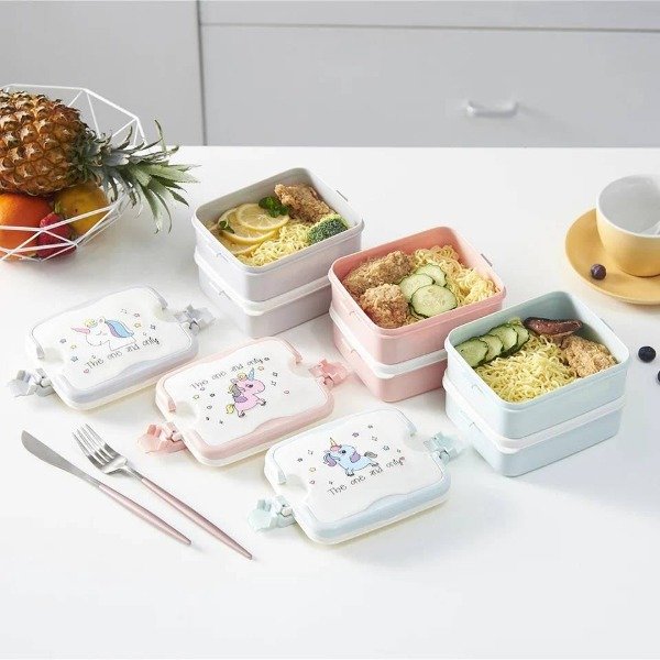 Producto - Lunchera unicornio doble
