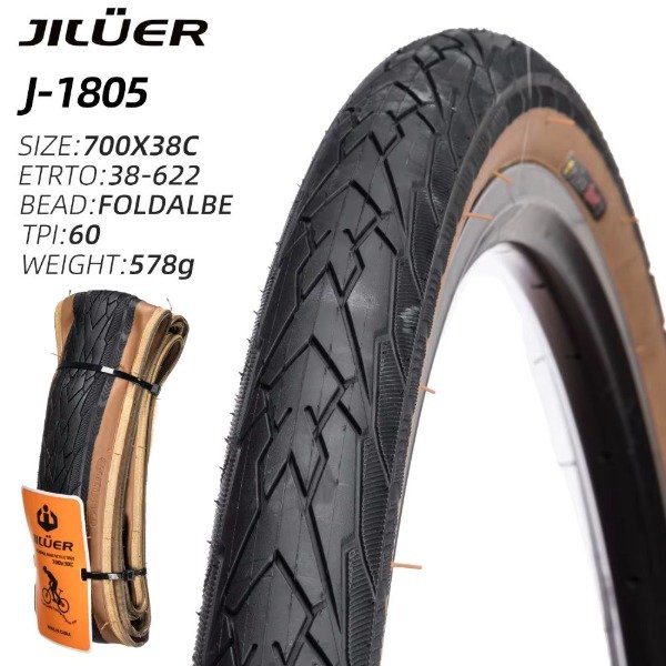 Producto - Cubierta Gravel Plegable Jiluer J1805 700x38c Kevlar 60TPI - 5