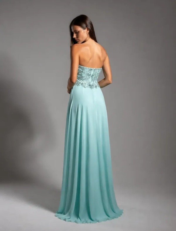 Vestido impactante largo fiesta bordado glamour — imagen 2