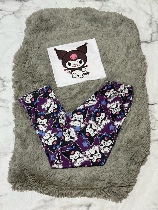 Producto - Pijama animado pantalon largo + remera manga corta - Kuromi