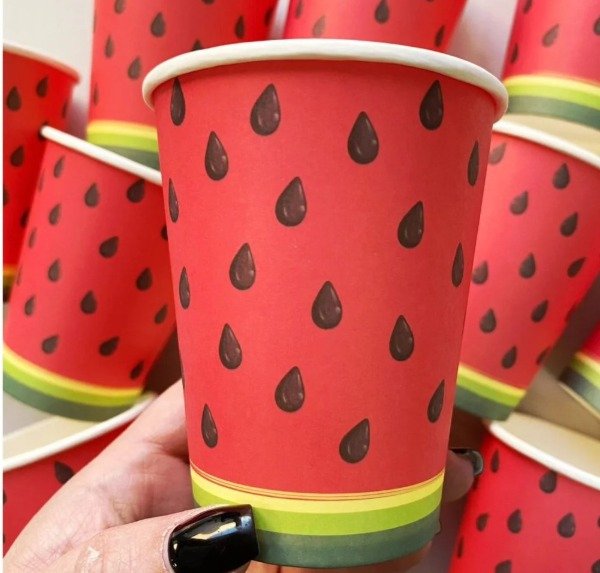 Producto - Vasos Polipapel Sandia x 5 unidades