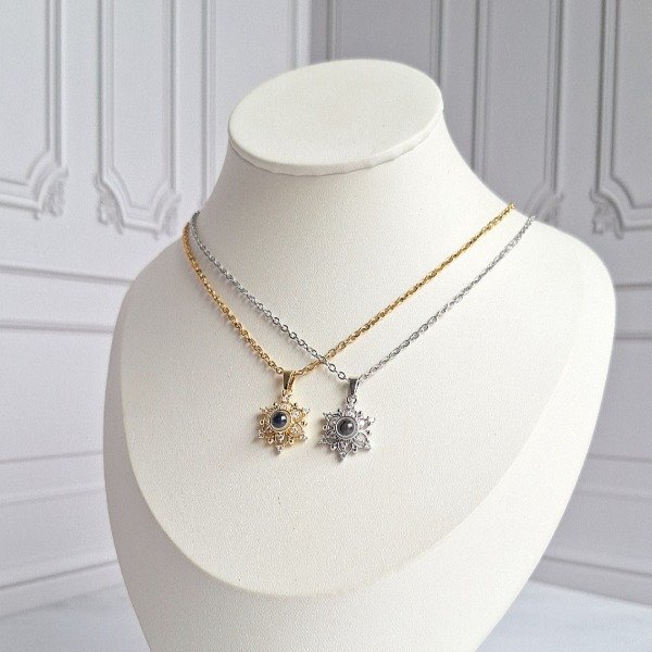 Producto - Collar "TE AMO EN 100 IDIOMAS" flor - 9