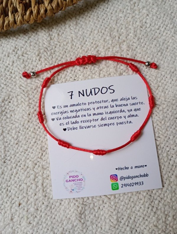 Producto - Pulsera 7 nudos con bolitas de acero