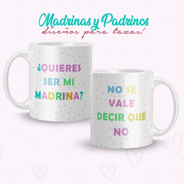 Producto - Plantillas Tazas Padrino Madrina Bautismo Padrinos Sublimar #T773 - 2
