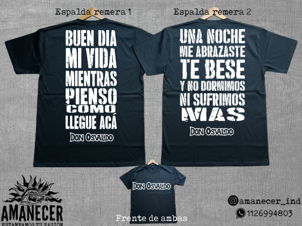 Producto - Remeras Don Osvaldo combinadas Suerte