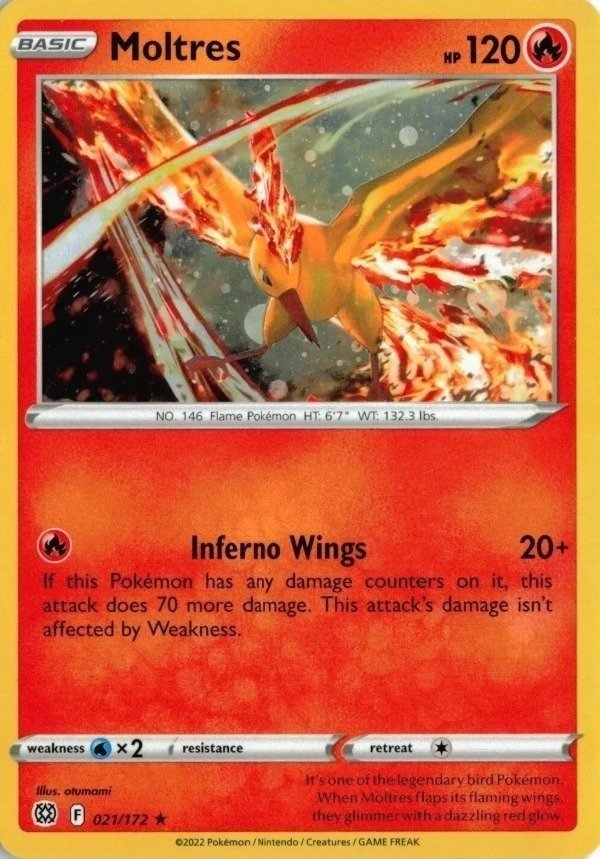 Producto - Moltres - 021/172 - Brilliant Stars - Holo Cosmos Promo