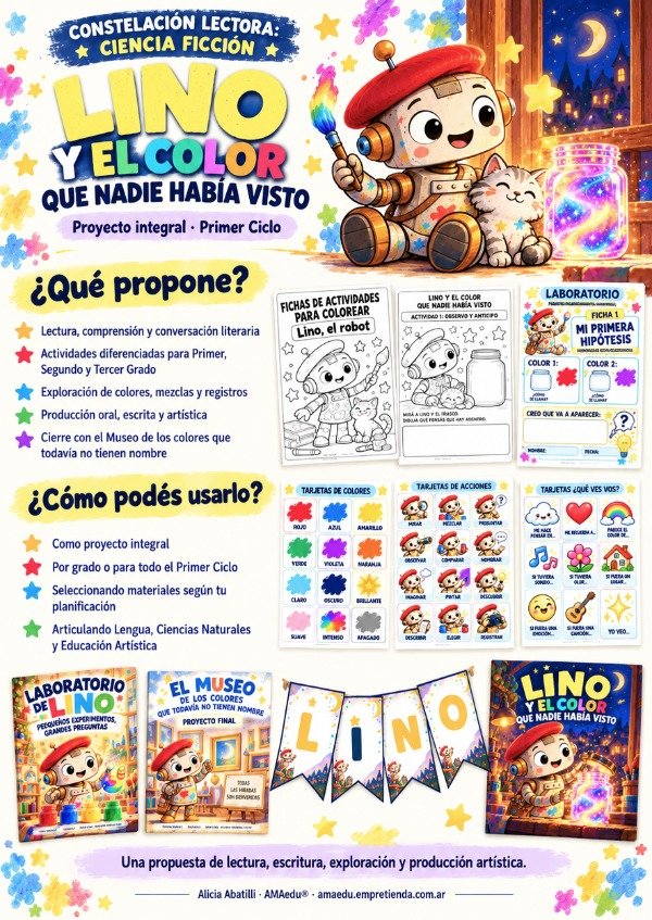 Producto - Lectura LINO Y EL COLOR (Primer Ciclo, Ciencia Ficción) - 1