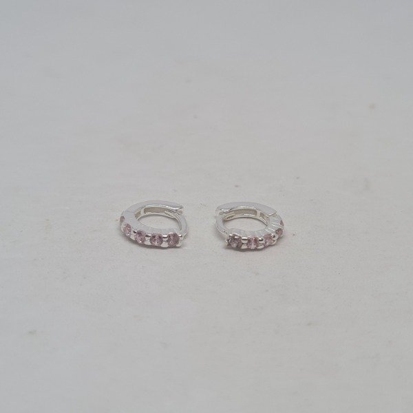 Producto - Argolla con cubic rosa 6mm AR74A