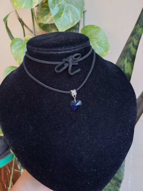 Producto - choker heart (azulcito)