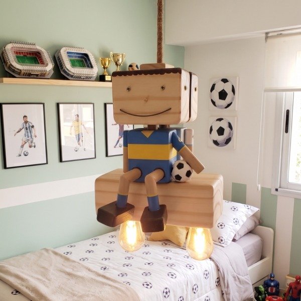 Producto - Lampara de techo Futbol Doble Personalizable Club a eleccion