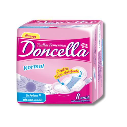 Producto - TOALLAS FEMENINAS DONCELLA 8 UNID.