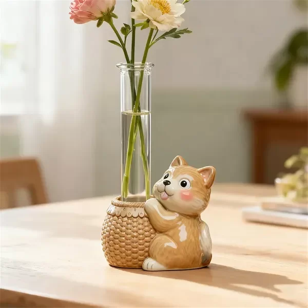 Producto - Molde silicona florero tubo perrito con canasta - 1