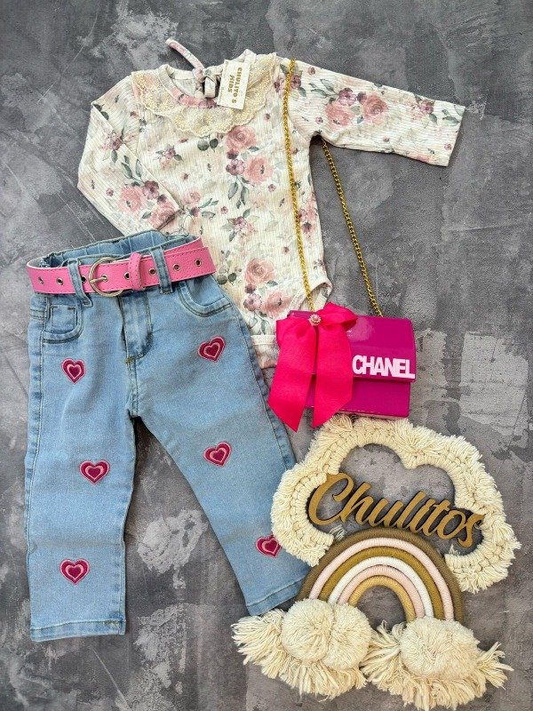 Producto - Jean chupin corazon beba