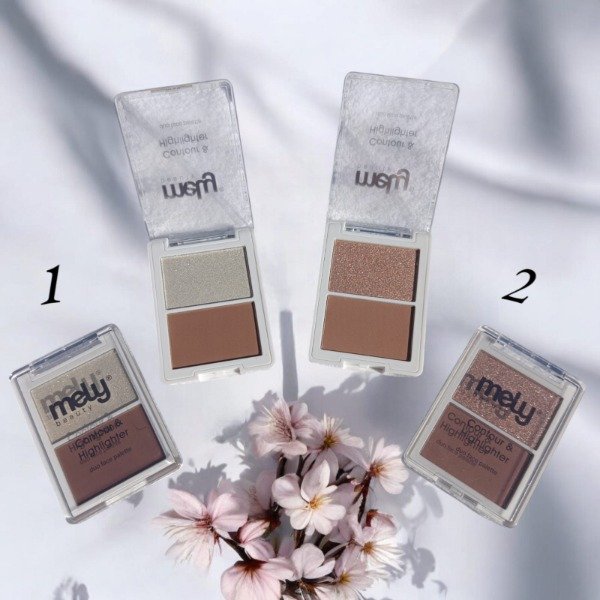 Producto - Paleta dúo iluminador y contorno Mely Beauty