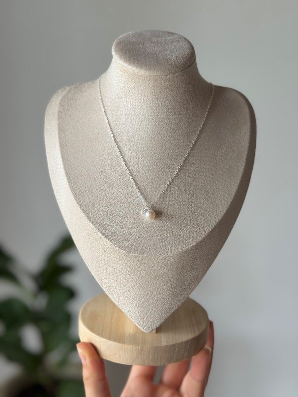 Producto - Cadena con dije perla + punto de luz - 0