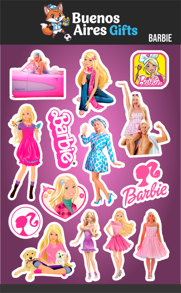 Producto - PLANCHA STICKER BARBIE