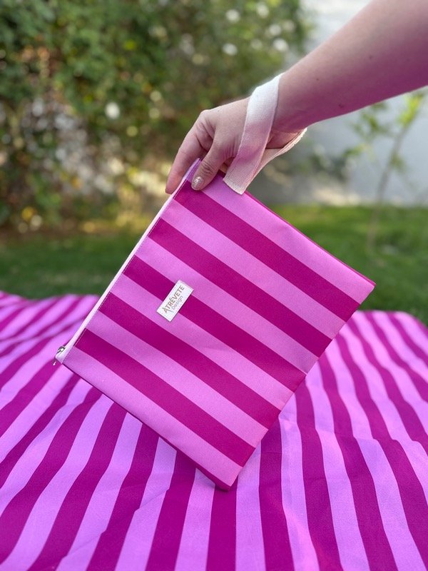 Producto - Sobre multiuso - rayado rosa y fucsia