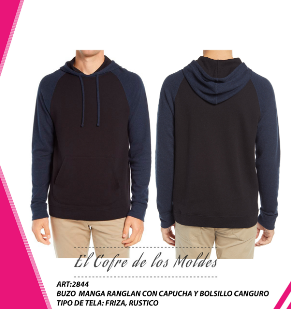 Buzo ranglan con capucha y bolsillo -Pack de Talles 3XL al 7XL- - El ...
