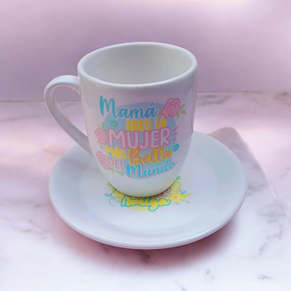 Producto - TAZA+PLATO TÉ MAMÁ