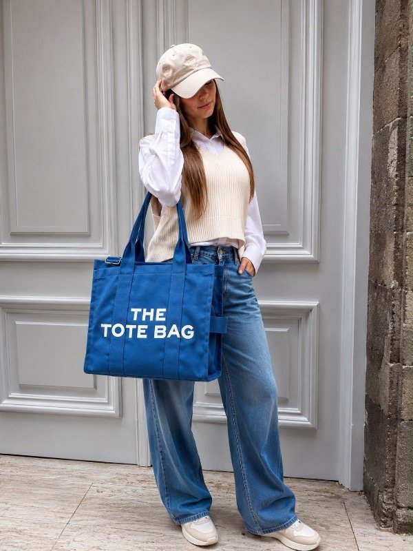Producto - TOTE BAG LONA - AZUL