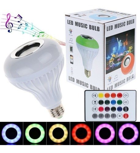 Producto - Lampara  Rgb Parlante Bluetooth  Control Remoto