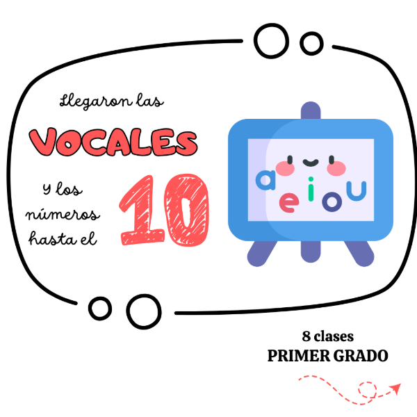 Producto - Vocales y números hasta el 10. Primer Grado.