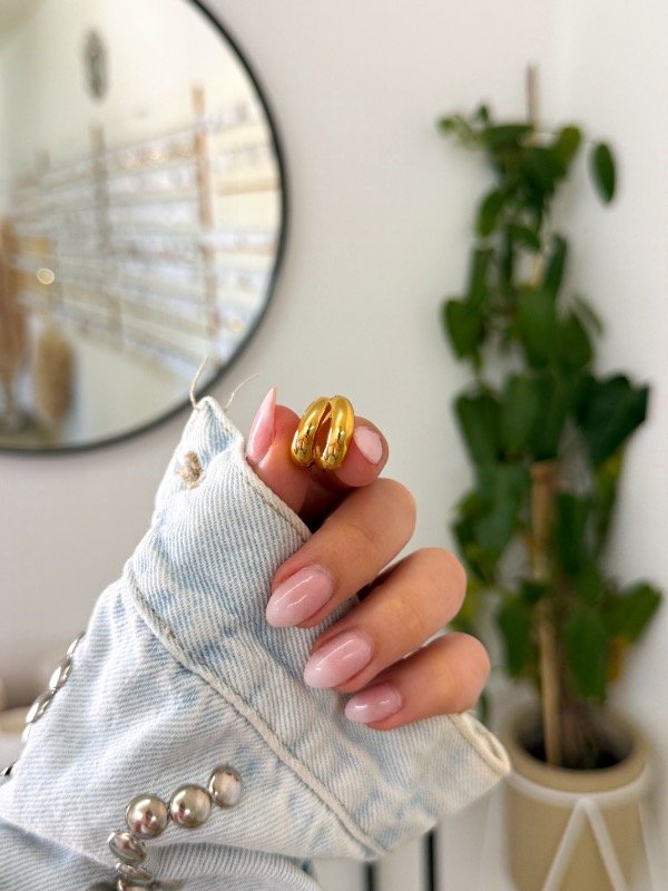 Producto - Cubanitos acero dorado gorditos 1,5 cm