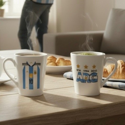 Producto - Set de 2 tazas de Selección cónicas de cerámica 300cc en caja.