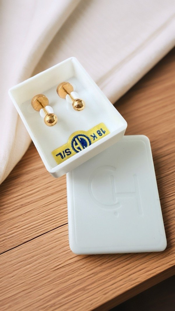 Producto - Abridores CH de ORO18K bolitas 4MM