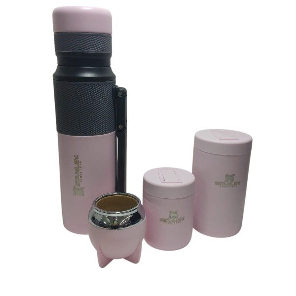 Producto - Set matero stanley 4 piezas rosa