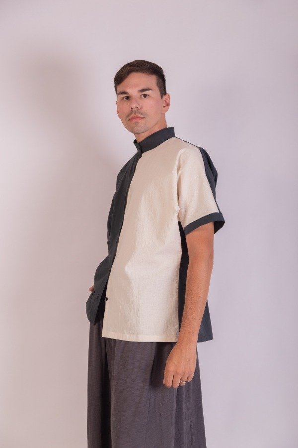 Producto - Camisa Limón manga corta Lino